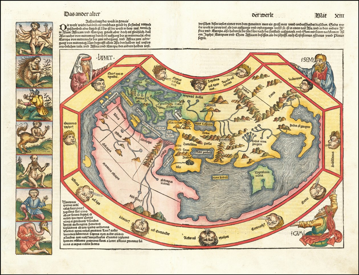 1493 års världskarta av Hartmann Schedel av Hartmann Schedel
