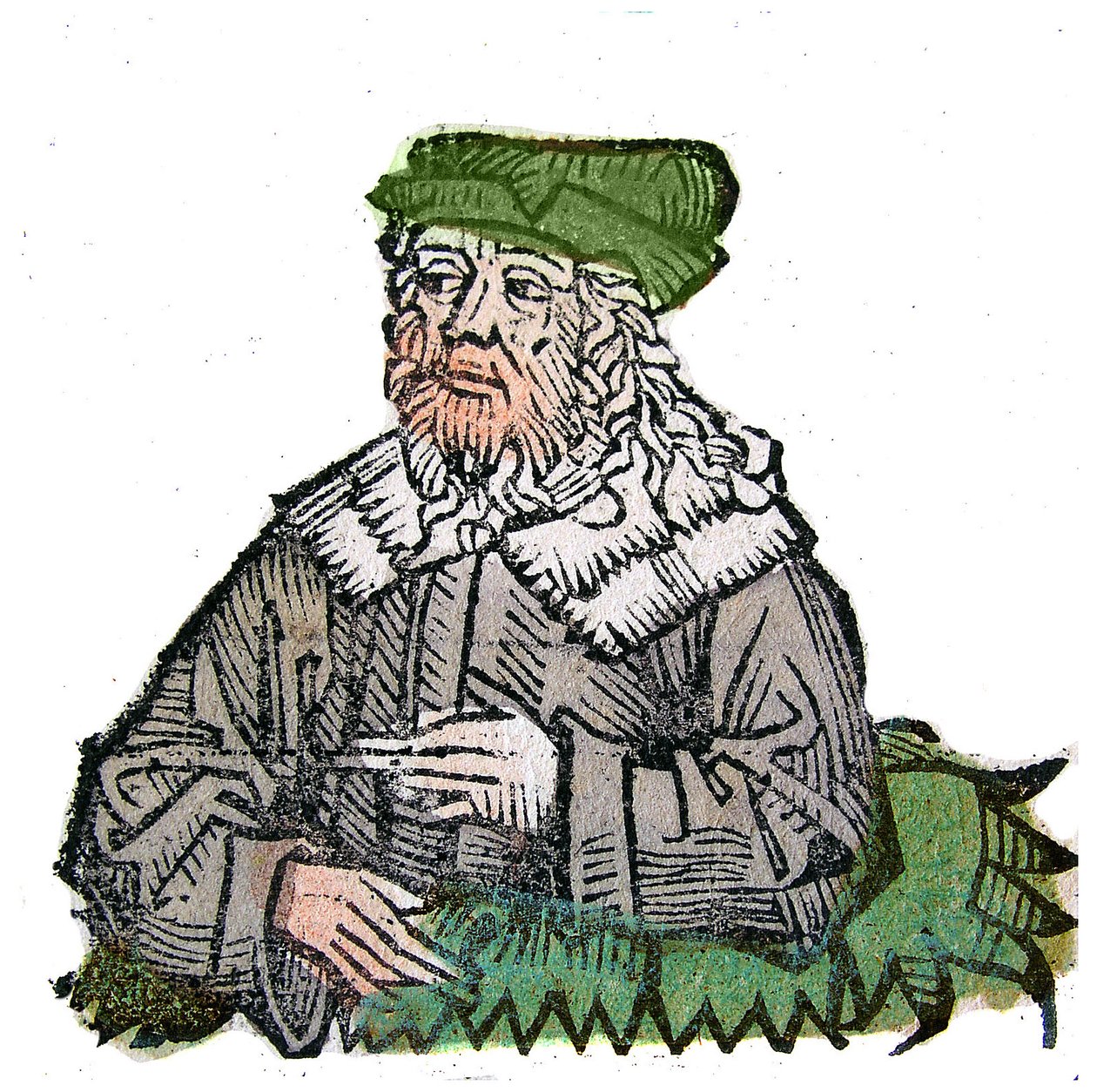 Porträtt av Plotin (Plotino) (Plotinus) (205 - 270), grekisk filosof. Xylografi av "" Chronicles of Nuremberg"" av Hartmann Schedel av Hartmann Schedel