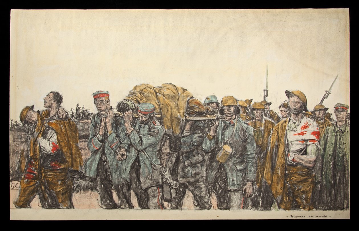 Fångar och sårade av Harvey T. Dunn