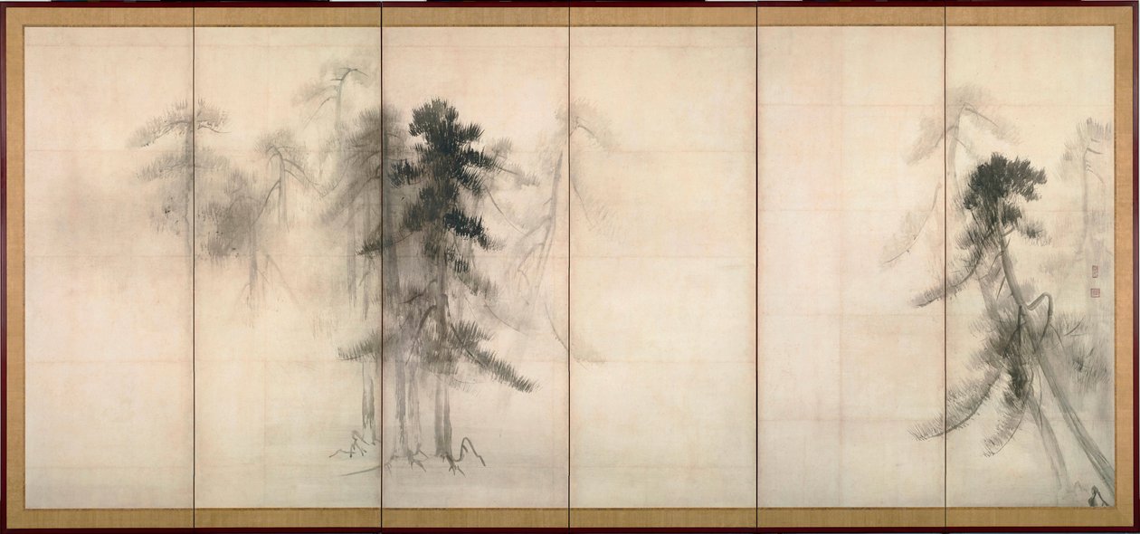 ""furor"" Bläck på papper av Tohaku Hasegawa (1539-1610) 1500-tal Dim 156x356 cm Japan Tokyo National Museum av Hasegawa Tohaku