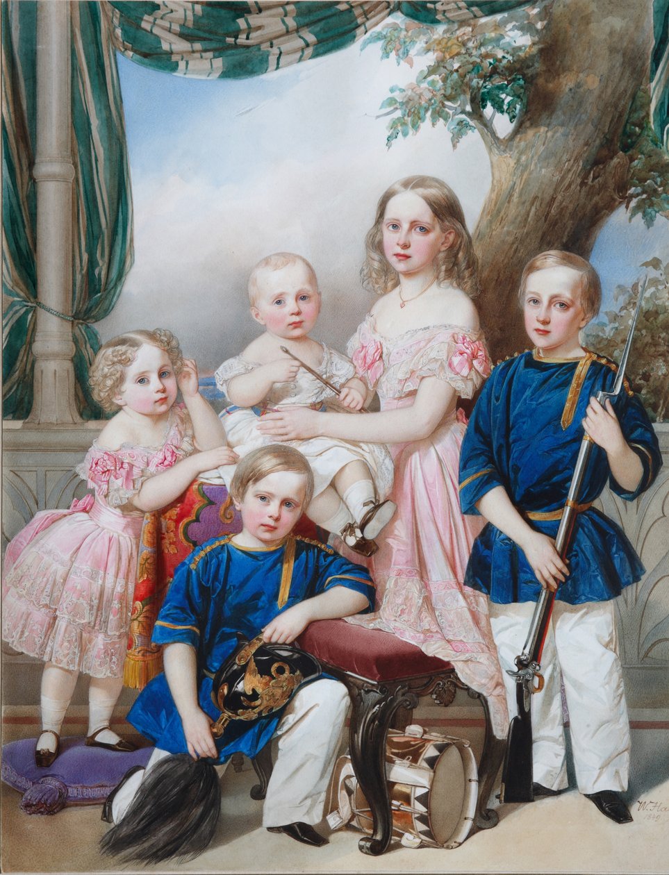 Barn till hertig Peter av Oldenburg 18121881: Alexandra, Katharine, Nikolaus, Alexander och Georg av Hau