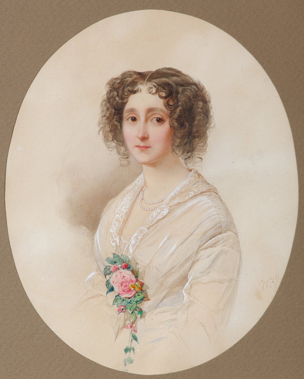 Porträtt av Alexandra Mikhaylovna Chelishcheva 1816-1913, 1851 av Hau