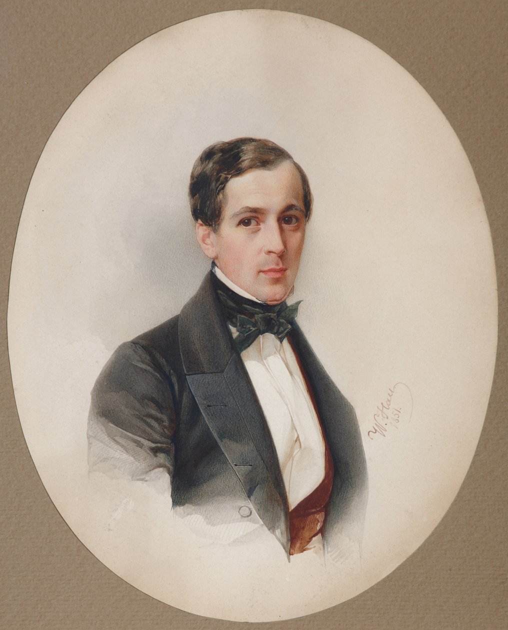 Porträtt av Fjodor Nikolaevich Chelishchev 1811-1881, 1851 av Hau