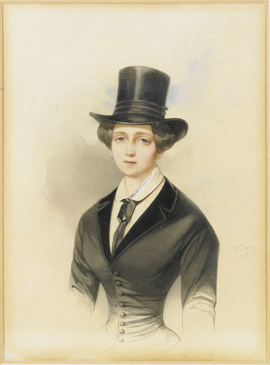 Porträtt av storhertiginnan Catherine Mikhailovna av Ryssland 1827-1894, 1847 av Hau