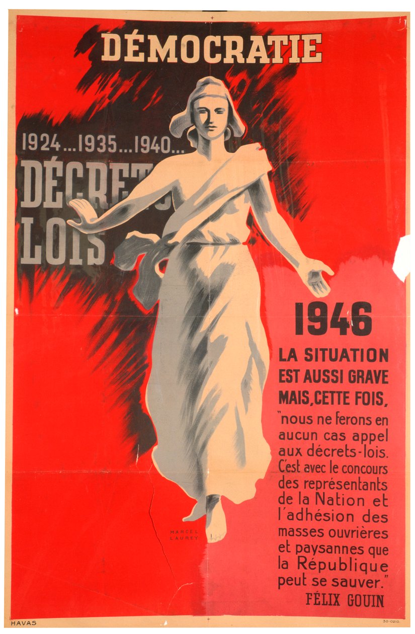Fransk pro-demokratiaffisch, 1946 av Havas
