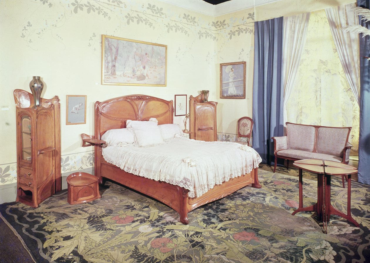 Sovrum i jugendstil, ca 1900 av Hector Guimard