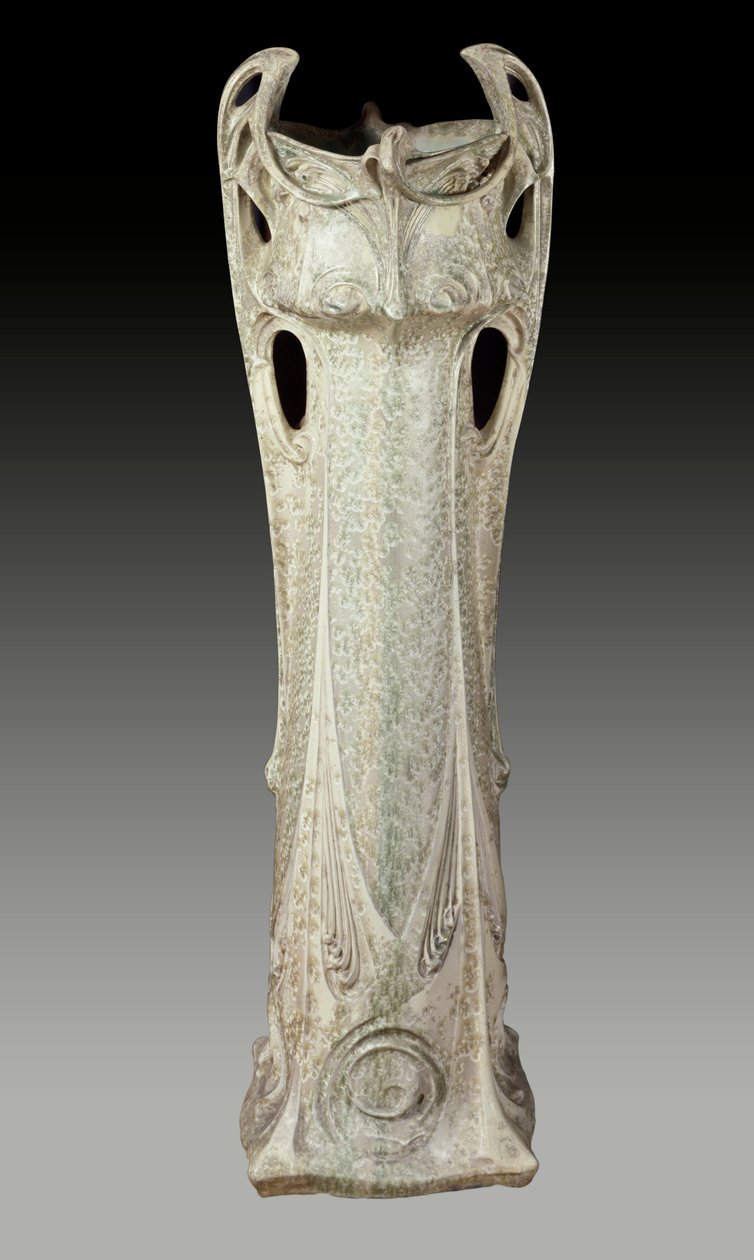 Art Nouveau: Jardiniere runt 1902-1903 gjord av Hector Guimard (1867-1942), 1900-talet. Sevres, National Museum of Ceramic. av Hector Guimard