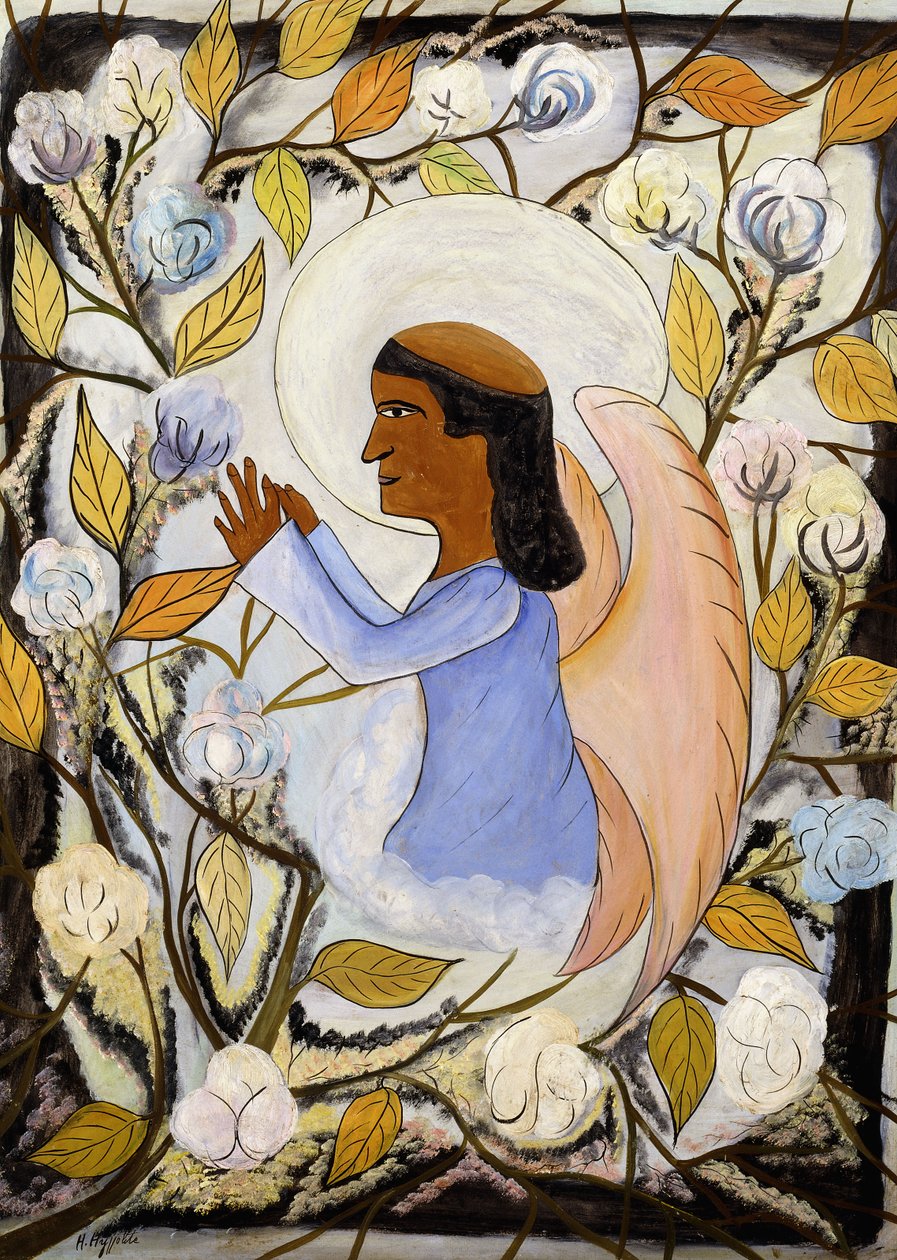 Ängeln Saint Francis i bön; Ange St. Francis en Priere, ca 1947-48 (olja på masonit) av Hector Hyppolite
