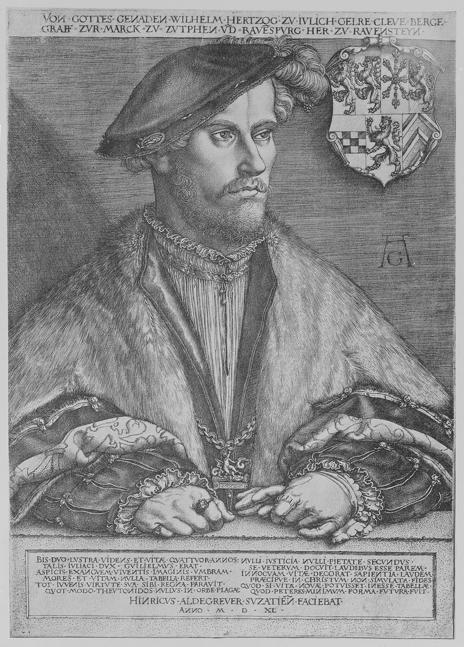 Hertig Wilhelm V av Cleve, 1540 av Heinrich Aldegrever
