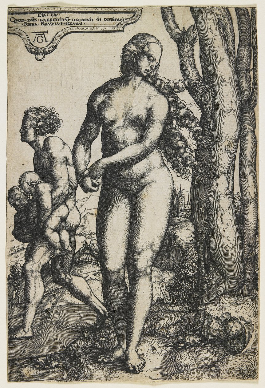 Rhea Sylvia (Romulus och Remus), ca 1530 av Heinrich Aldegrever