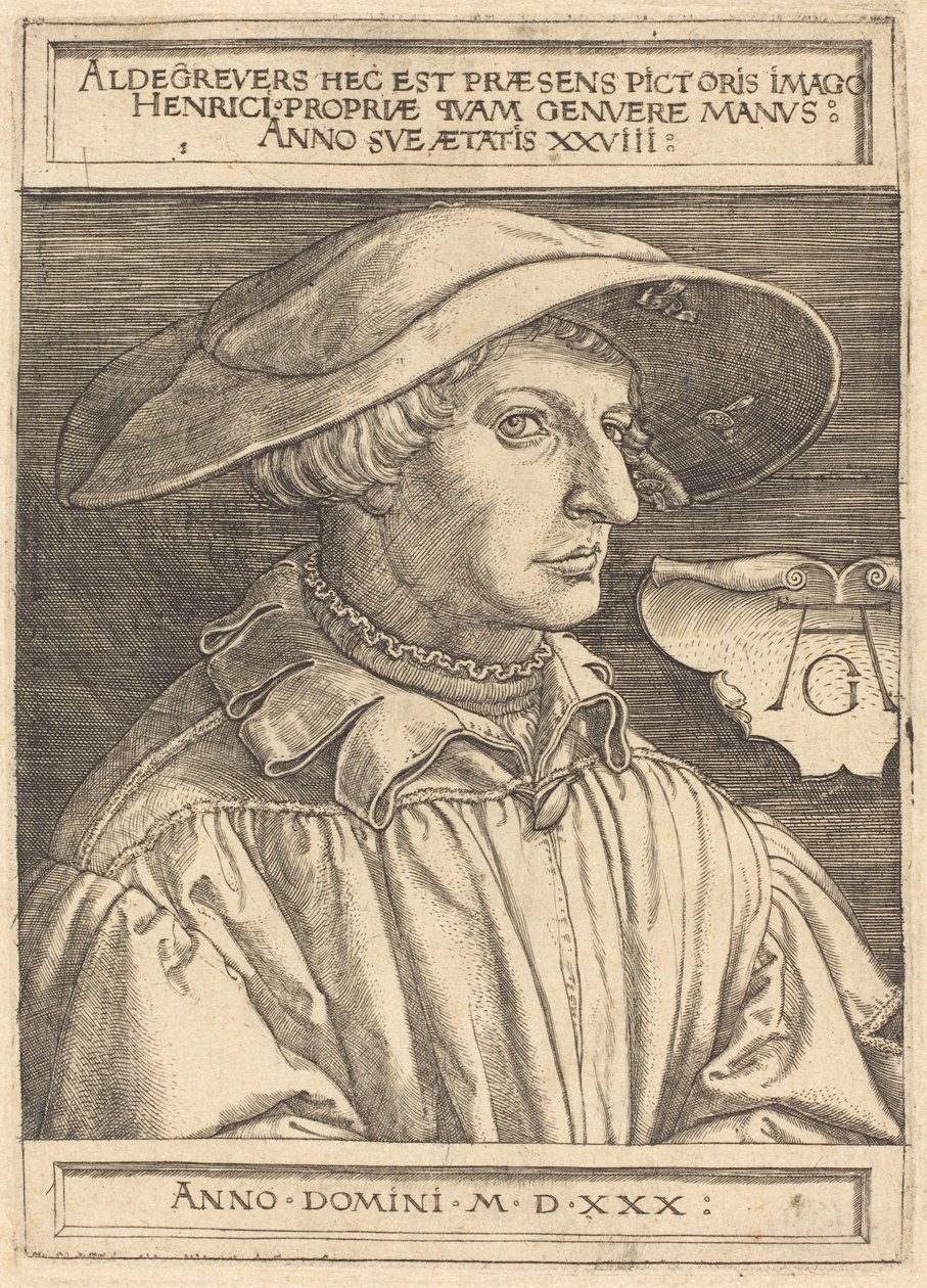 Självporträtt, 1530 av Heinrich Aldegrever