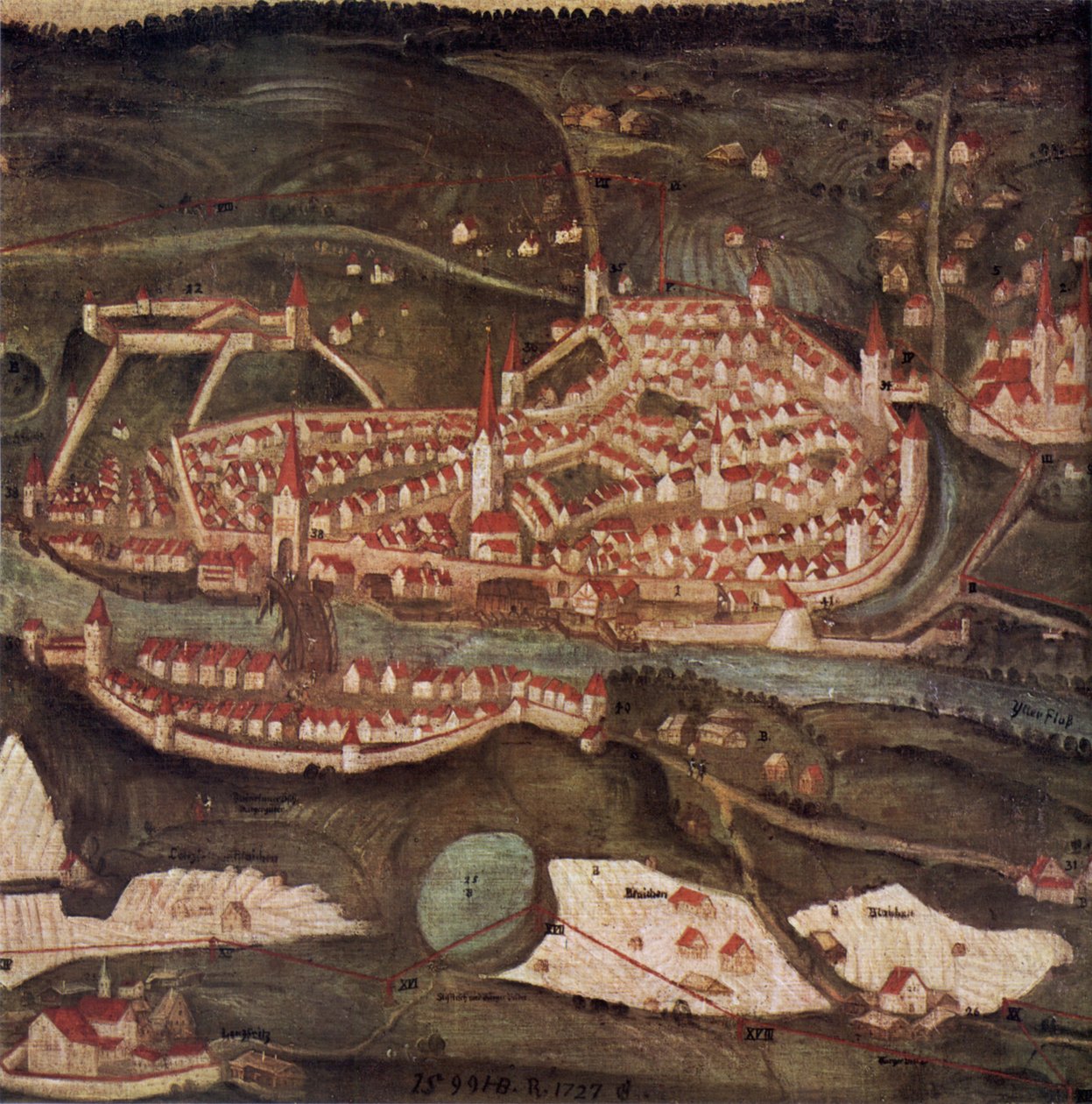 Ansicht der Stadt Kempten av Heinrich Beusch