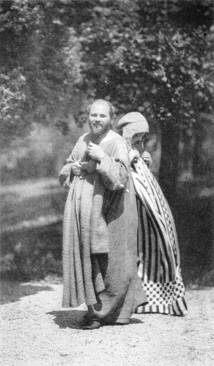 Gustav Klimt and Emilie Flöge av Heinrich Böhler