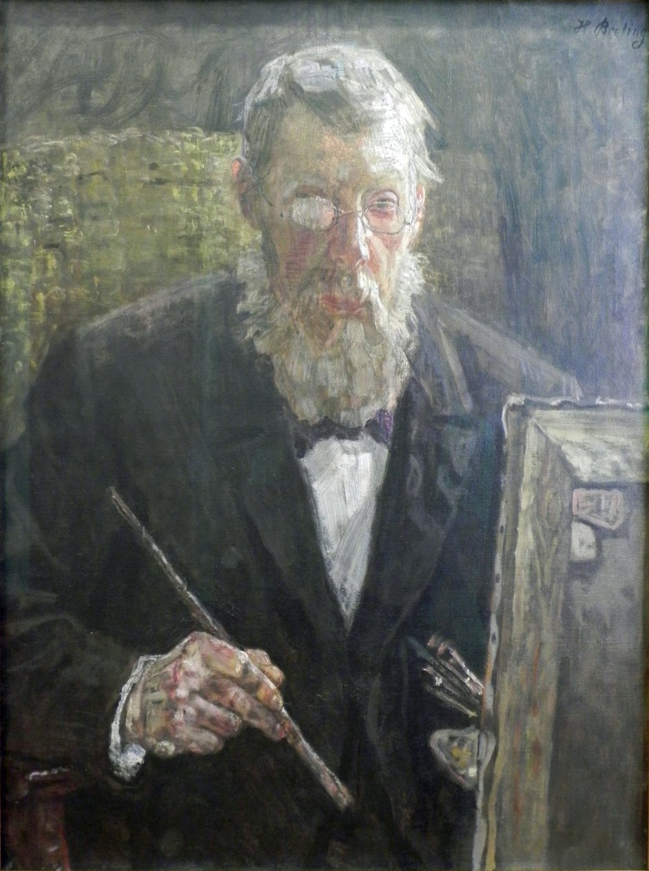  Selbstbildnis vor StaffeleiSelf-portrait av Heinrich Breling