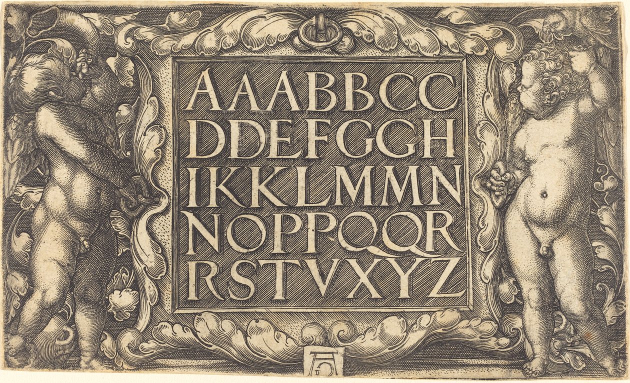 Alfabetet, c. 15251555. av Heinrich Aldegrever