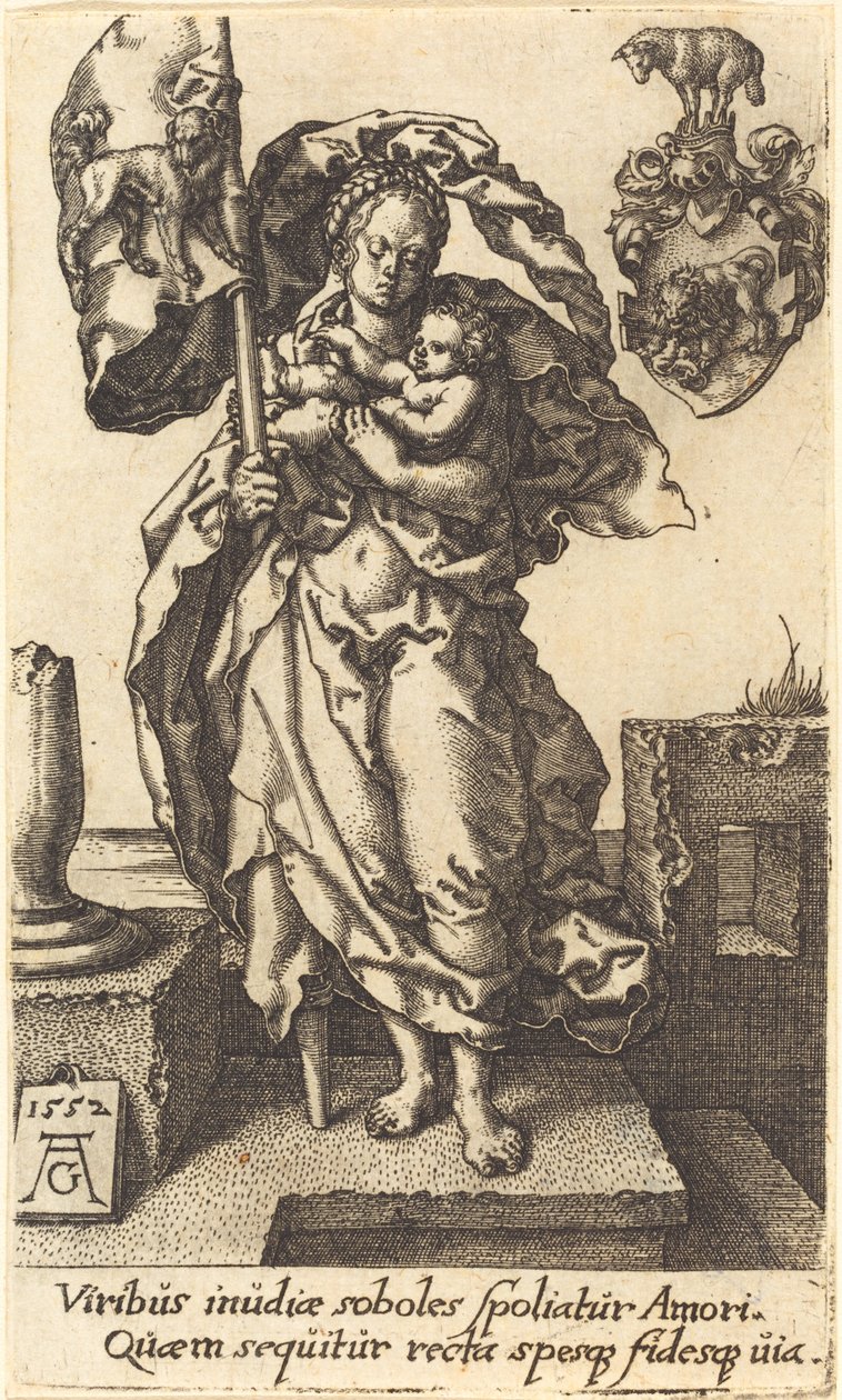 Medkänsla, 1552. av Heinrich Aldegrever