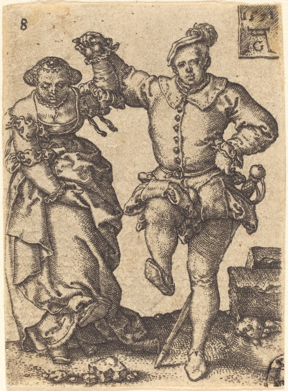 Dansande par av Heinrich Aldegrever
