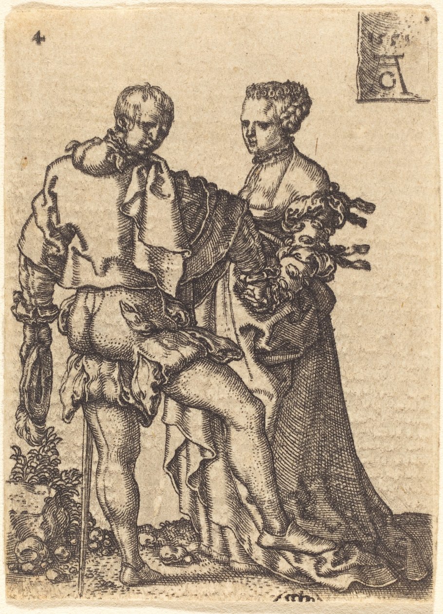 Dansande par av Heinrich Aldegrever