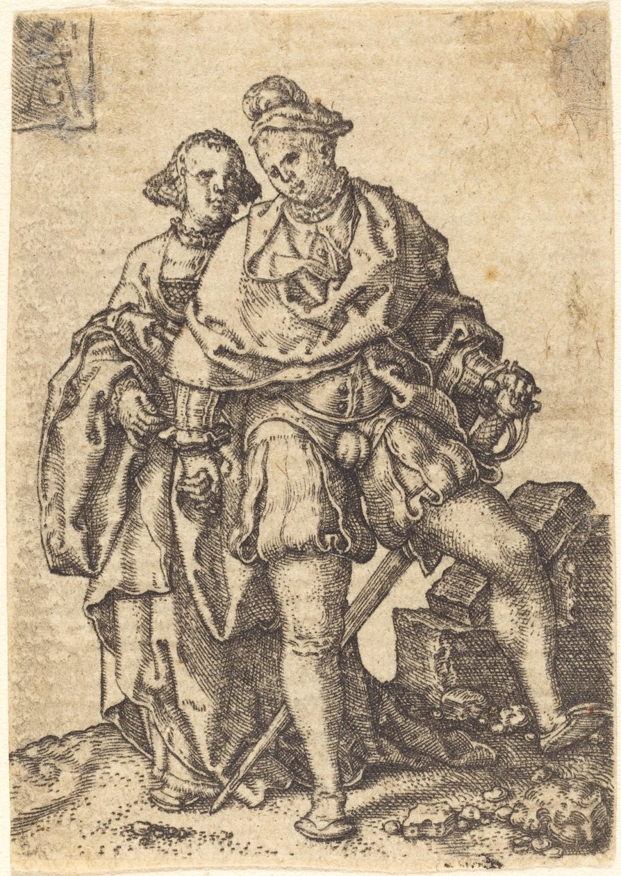 Dansande par, 1551. av Heinrich Aldegrever