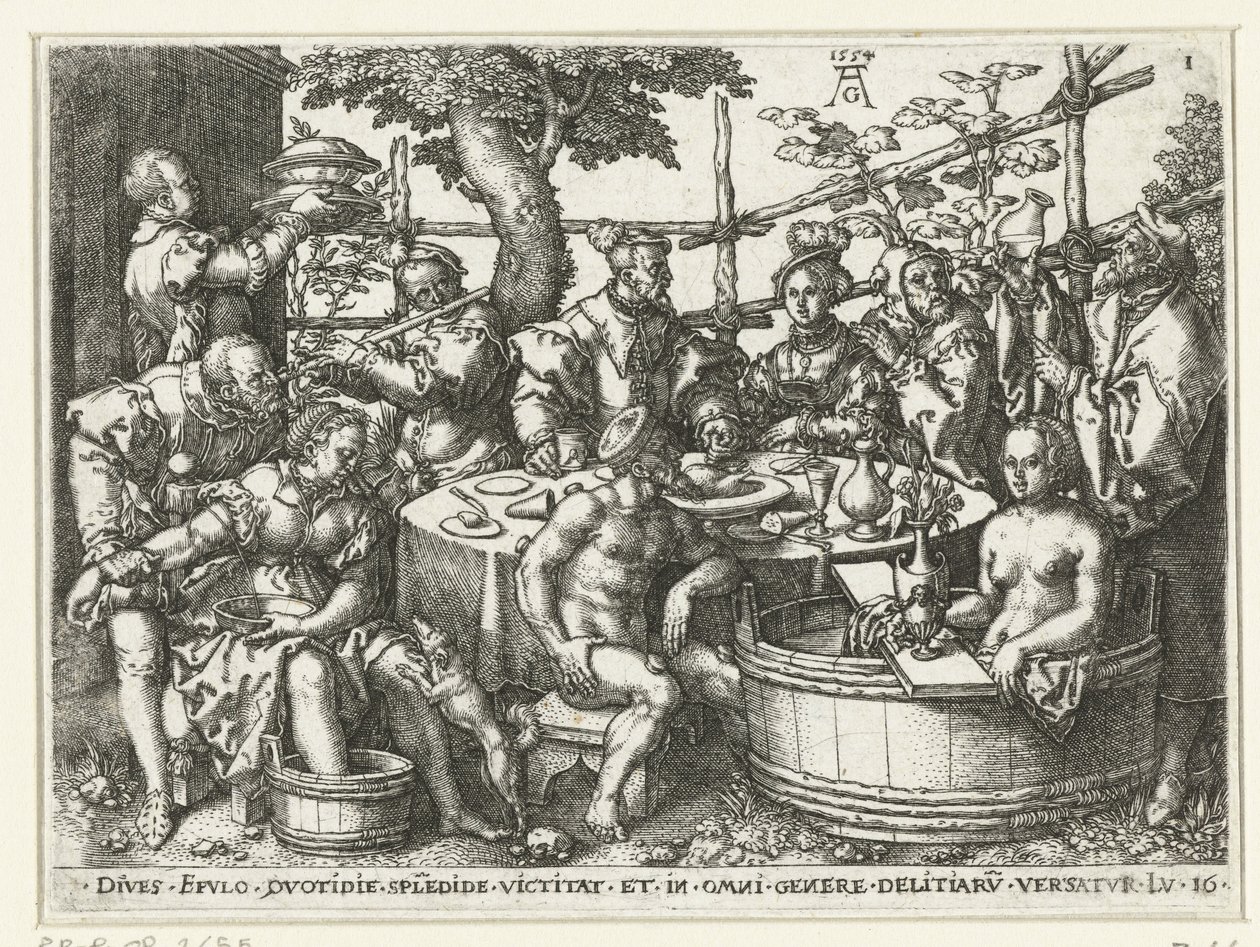 Den rike mannens fest Liknelsen om Lasarus och den rike mannen (serietitel) av Heinrich Aldegrever