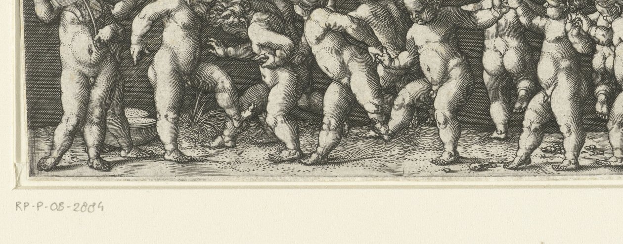 Frisiska med dansande barn av Heinrich Aldegrever