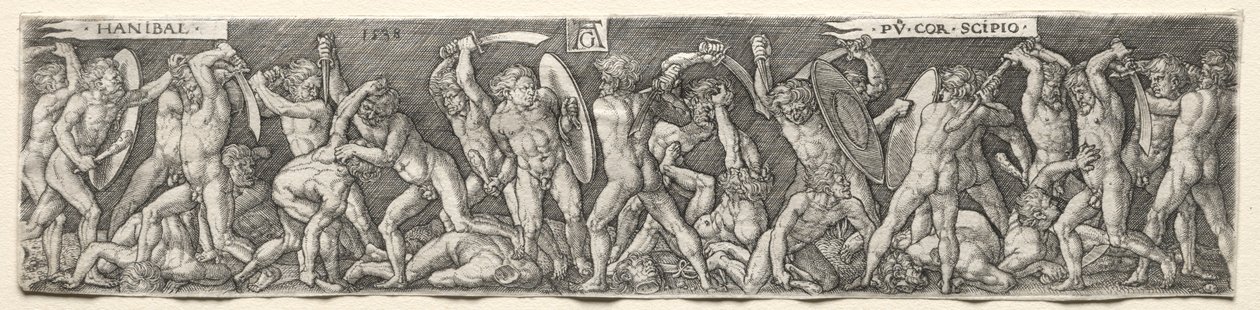 Hannibal Fighting Scipio av Heinrich Aldegrever