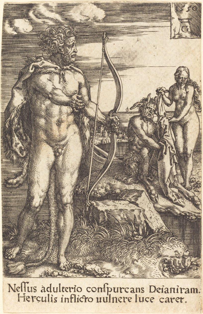 Hercules dödar Nessus av Heinrich Aldegrever