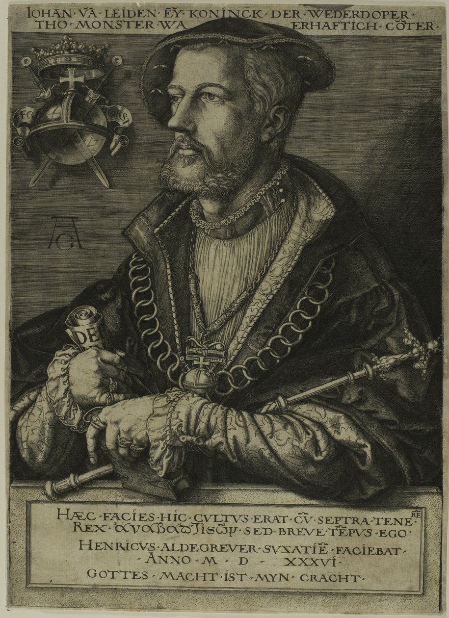 John van Leyden av Heinrich Aldegrever