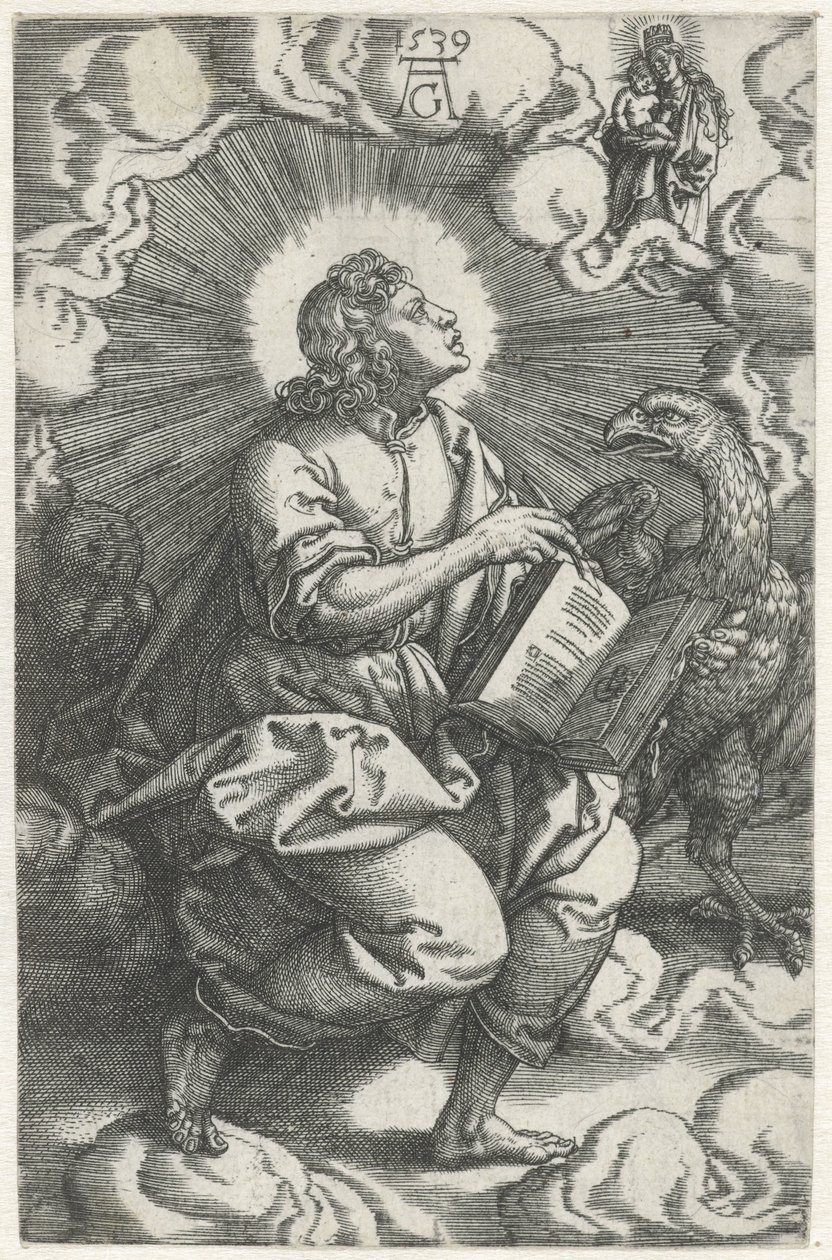 Johannes Fyra evangelister (serietitel) av Heinrich Aldegrever