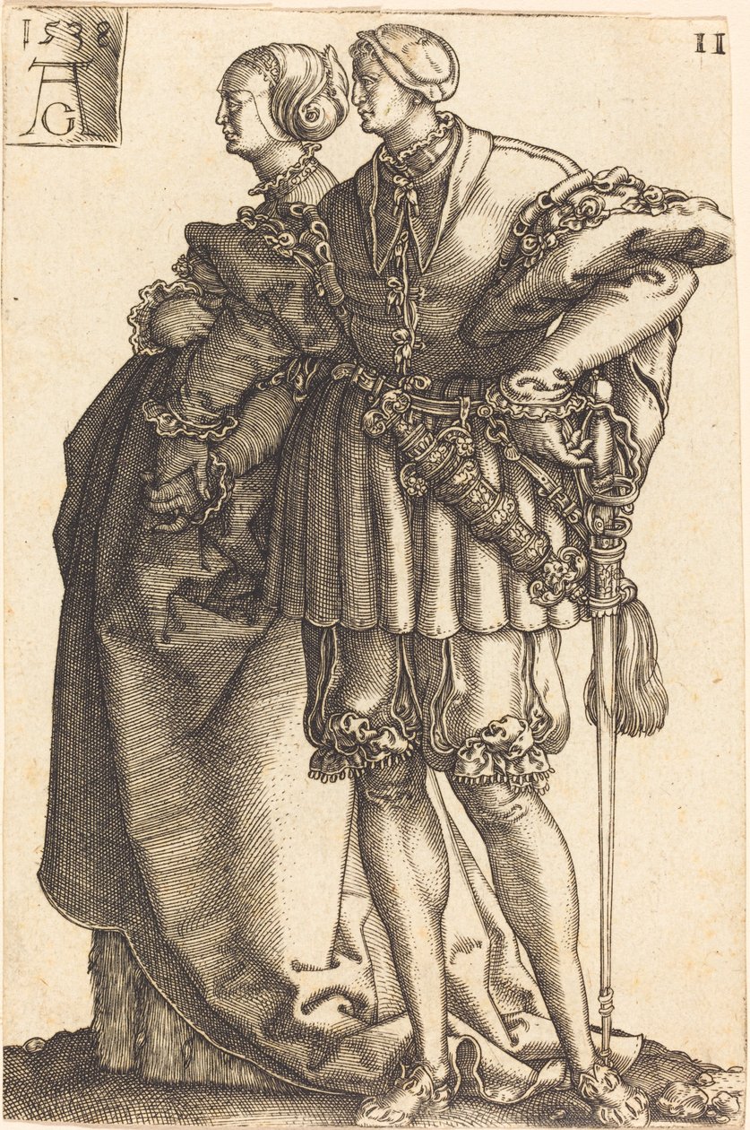 Stora bröllopsdansare, 1538. av Heinrich Aldegrever
