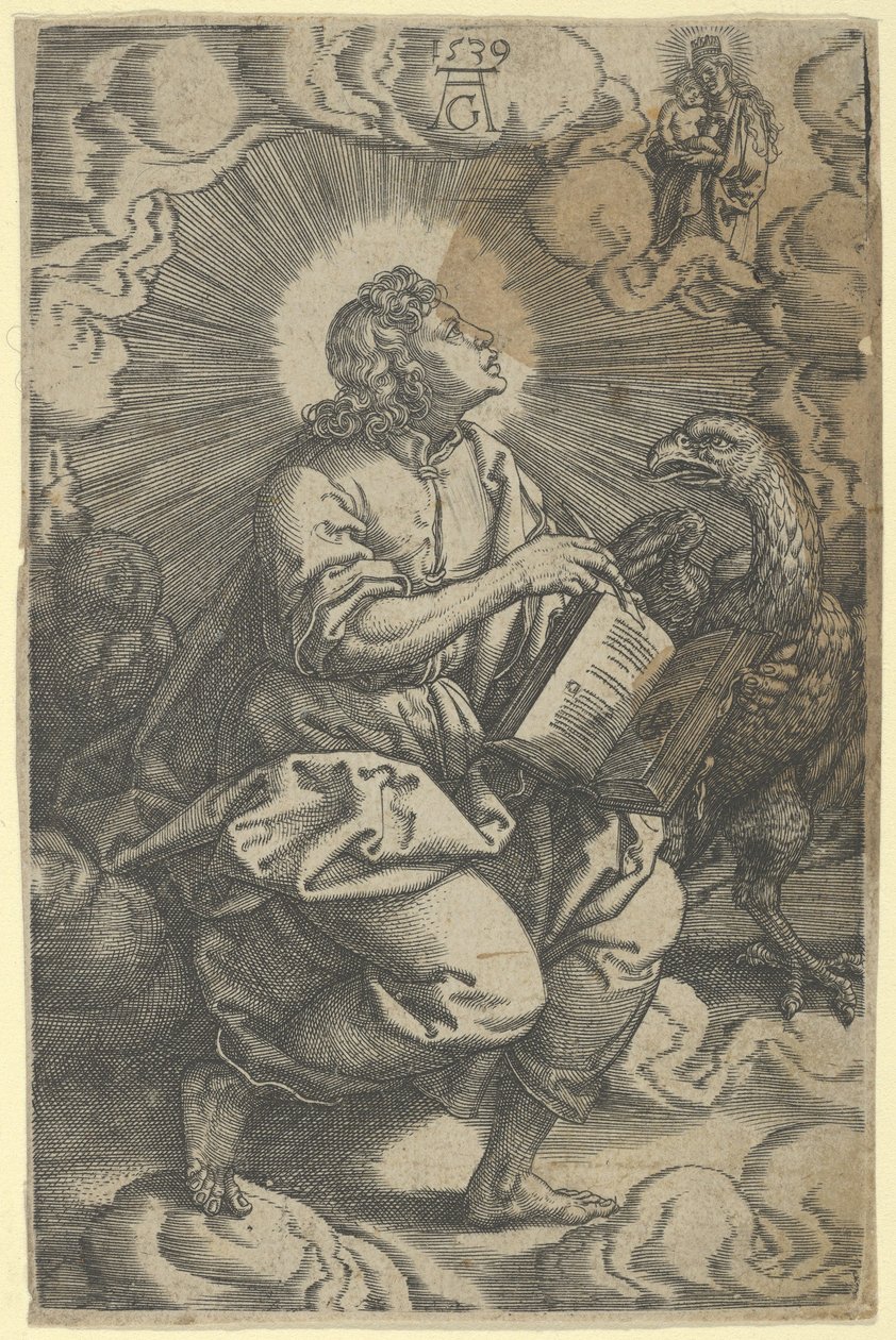 Saint John, från De fyra evangelisterna, 1539. av Heinrich Aldegrever