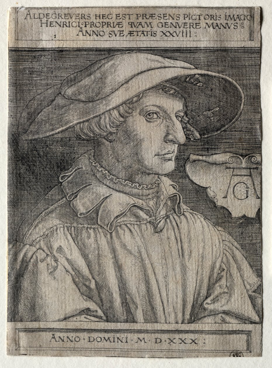 Självporträtt, 1530. av Heinrich Aldegrever