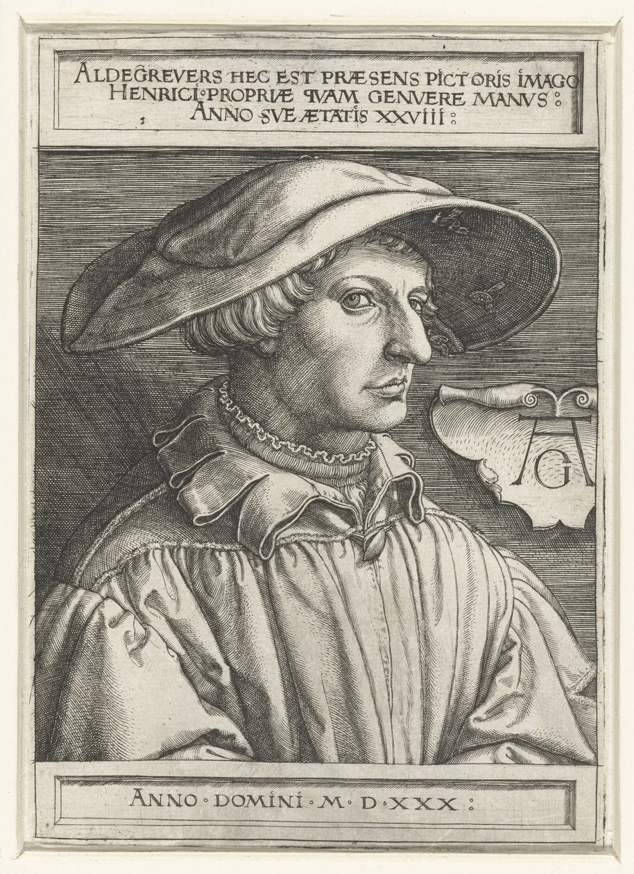 Självporträtt av Heinrich Aldegrever