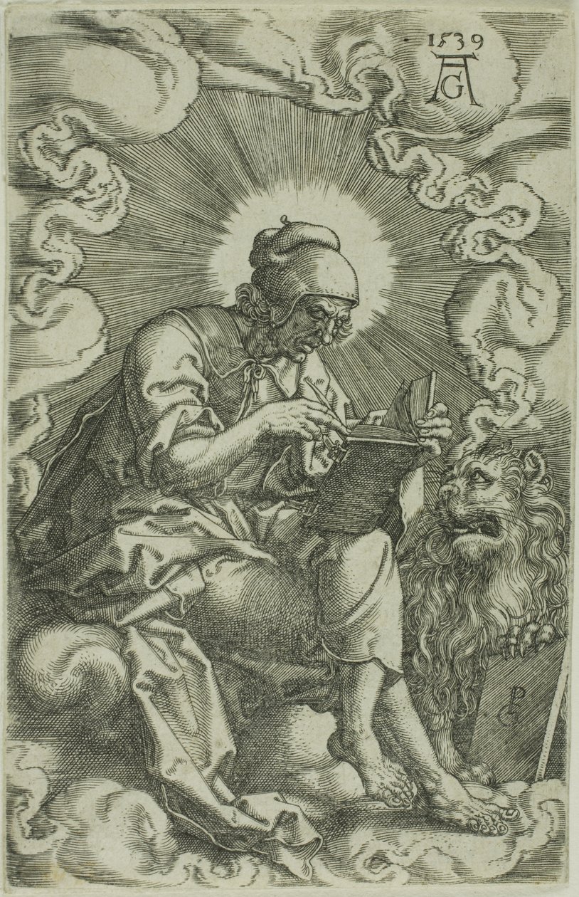 Markus, från De fyra evangelisterna av Heinrich Aldegrever