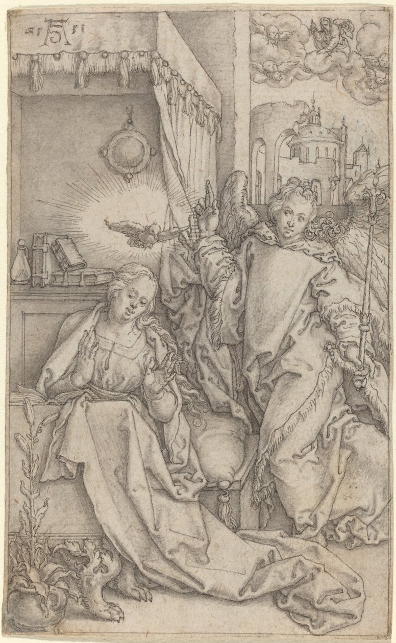 Bebådelsen, 1552. av Heinrich Aldegrever