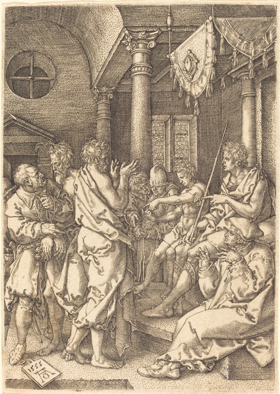 De två äldste dömda av Daniels vittnesbörd, 1555. av Heinrich Aldegrever