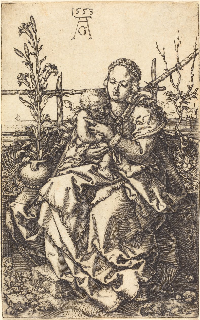 Jungfrun sitter av Heinrich Aldegrever