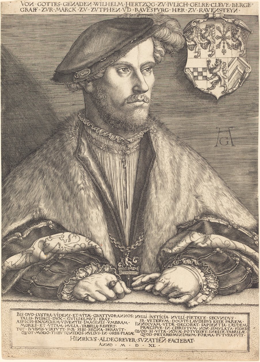 Wilhelm V, hertig av Julich, Cleve och Berg av Heinrich Aldegrever