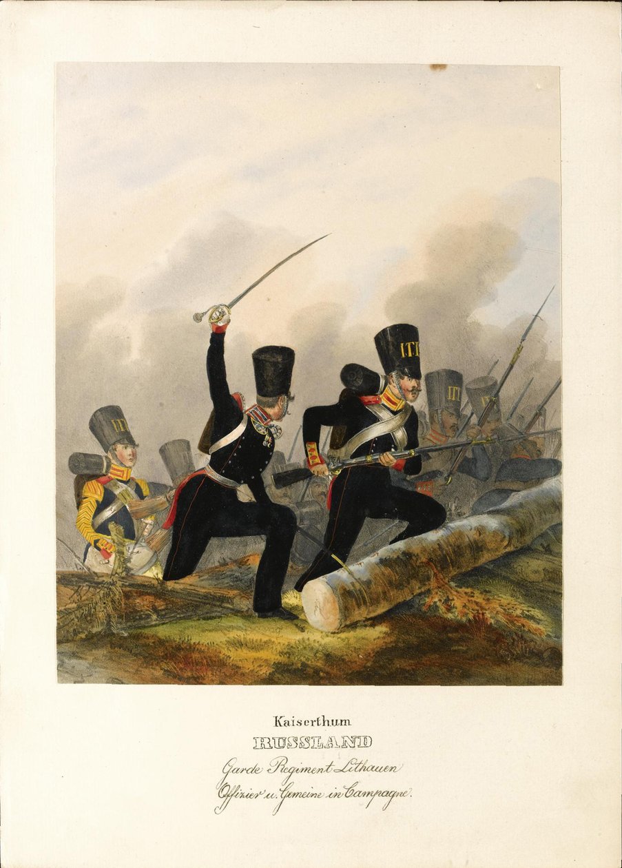 Det litauiska livräddarregementet, ca 1838 av Heinrich Ambros Eckert