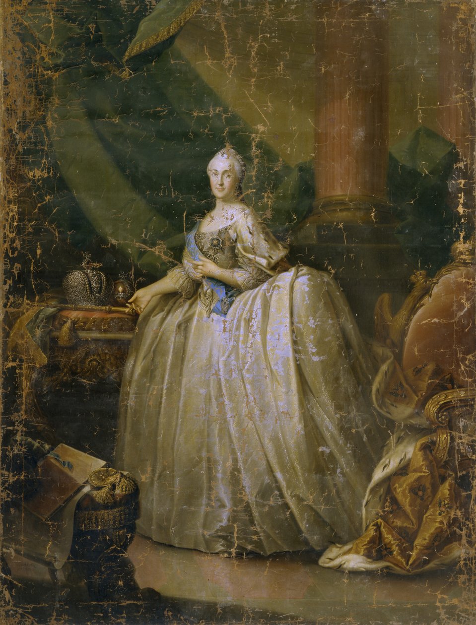 Porträtt av kejsarinnan Katarina II 1729-1796, 1765 av Heinrich Buchholz
