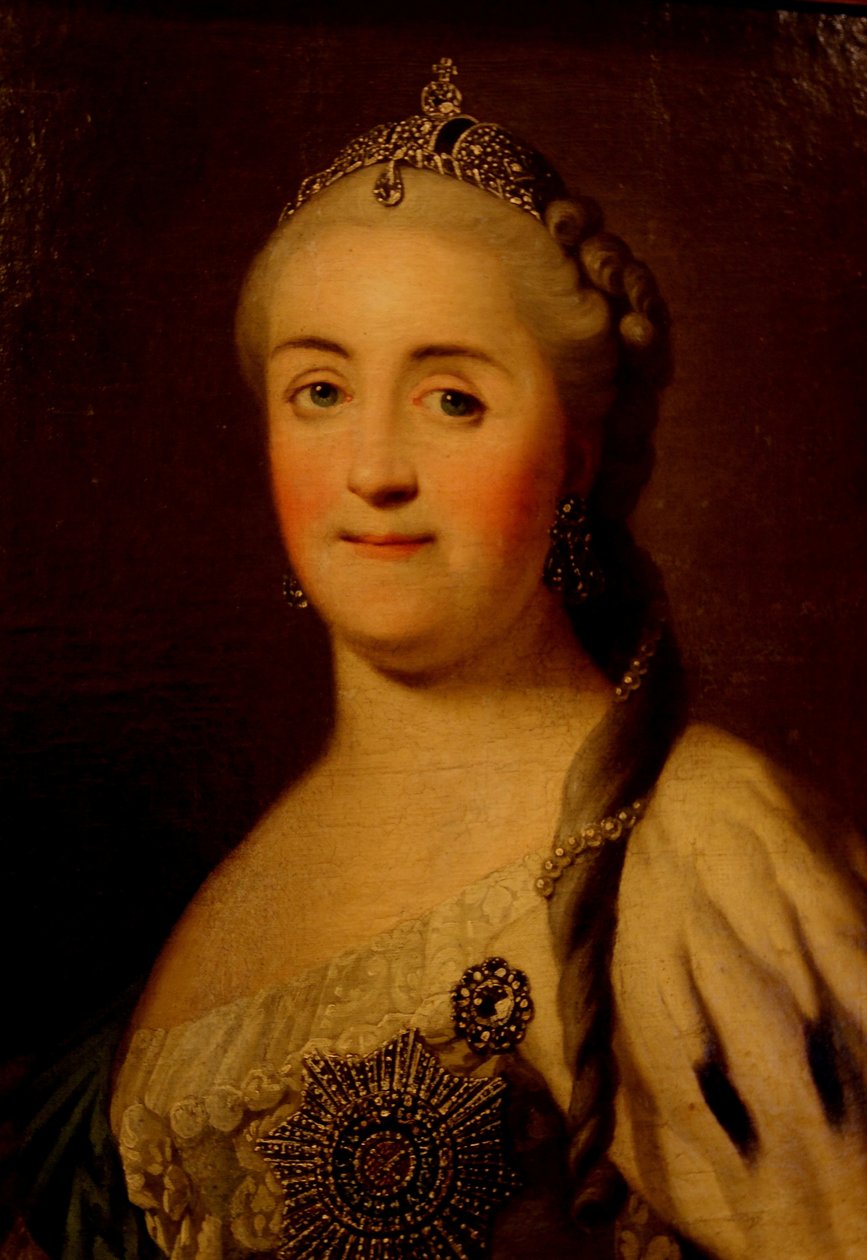Porträtt av kejsarinnan Katarina II 1729-1796, 1770-talet av Heinrich Buchholz