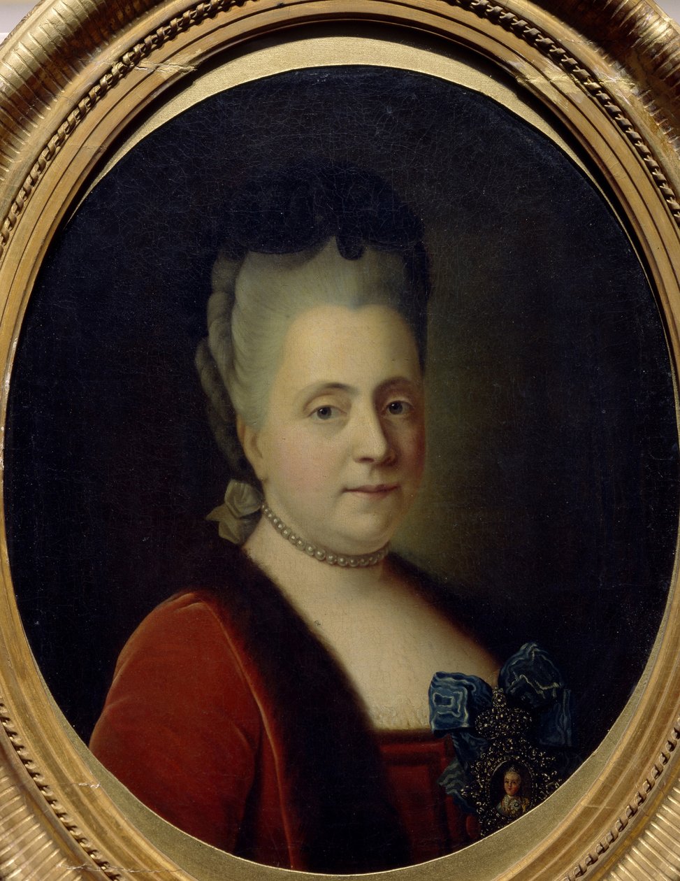 Porträtt av den väntande prinsessan Daria Alexeyevna Golitsyna 1724-1798, 1772 av Heinrich Buchholz