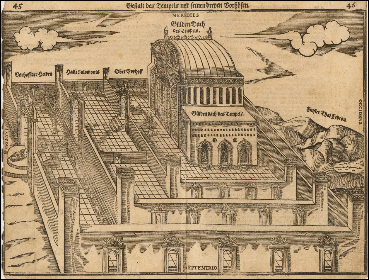 Heinrich Büntings vy av Salomos tempel av Heinrich Bünting