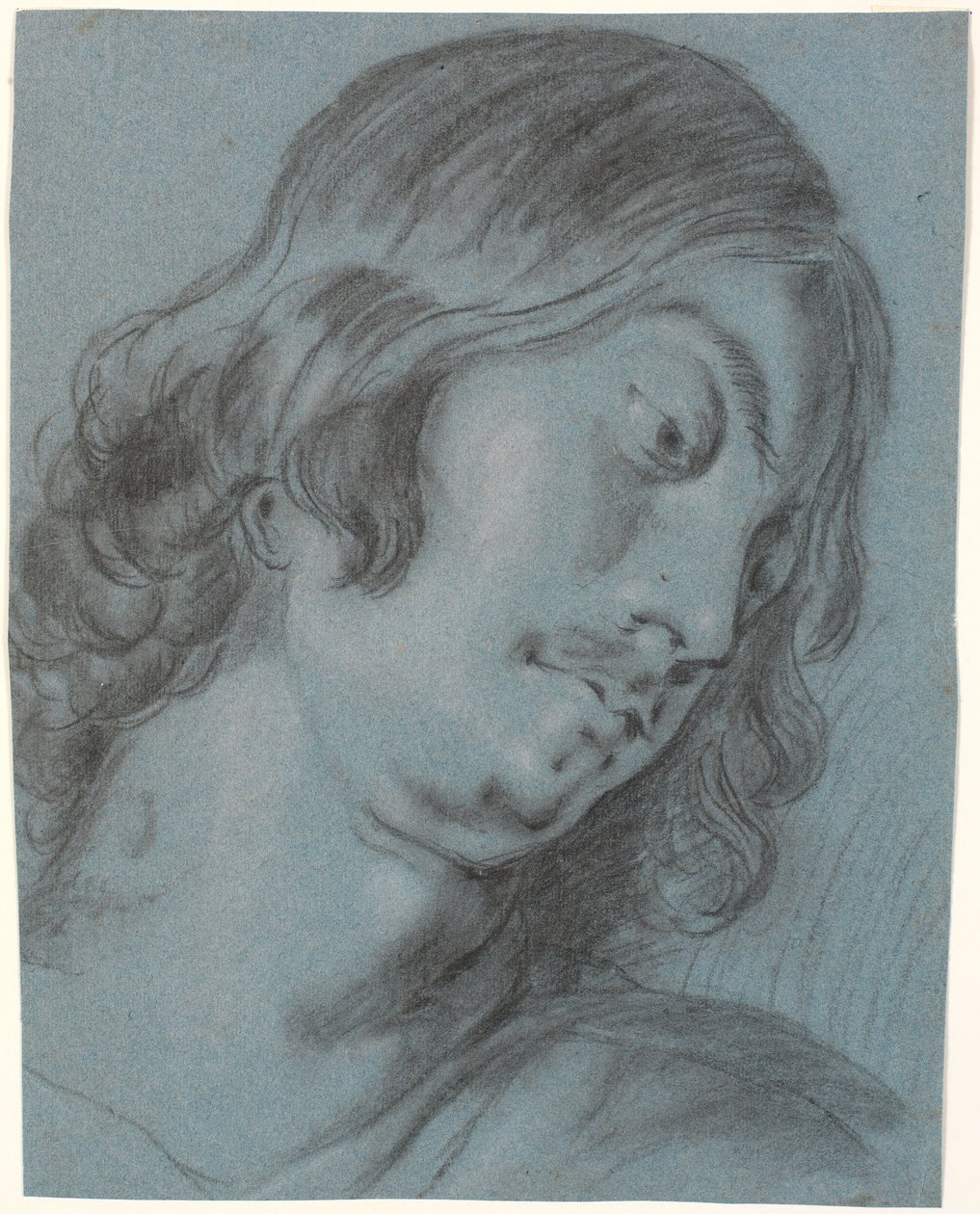 Huvudet på den yngre mannen, högerböjd av Heinrich Dittmers