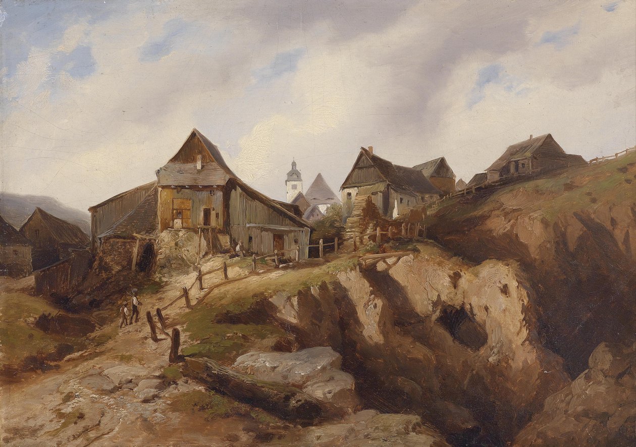 Byn nära Altenberg av Heinrich Eduard Müller