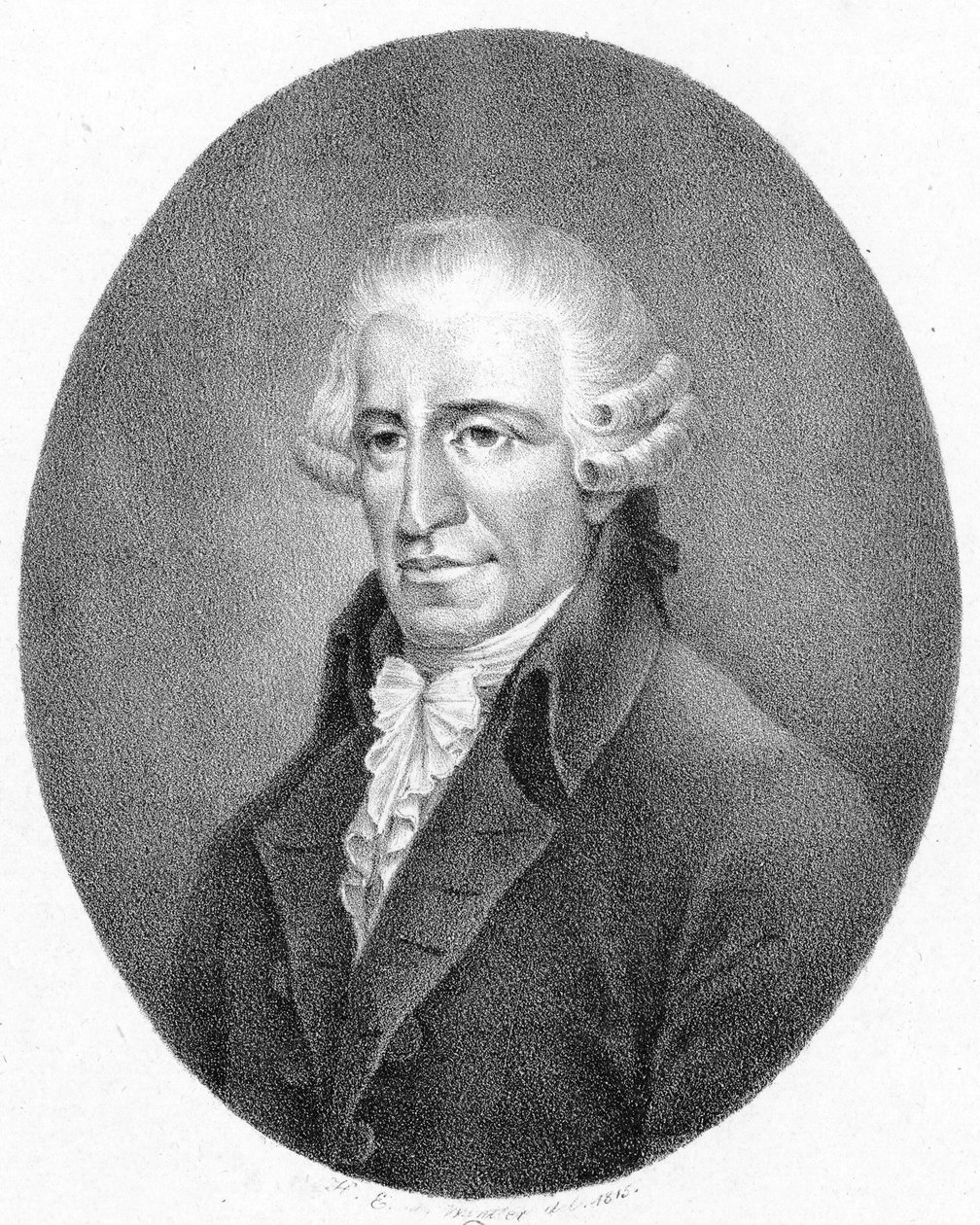 Avbildad person:  Joseph Haydn av Heinrich Eduard Winter
