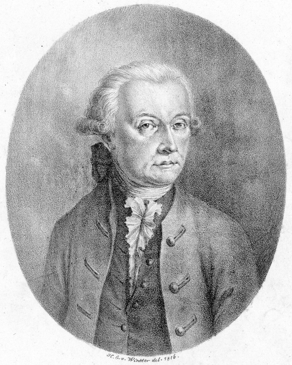 Avbildad person:  Leopold Mozart av Heinrich Eduard Winter