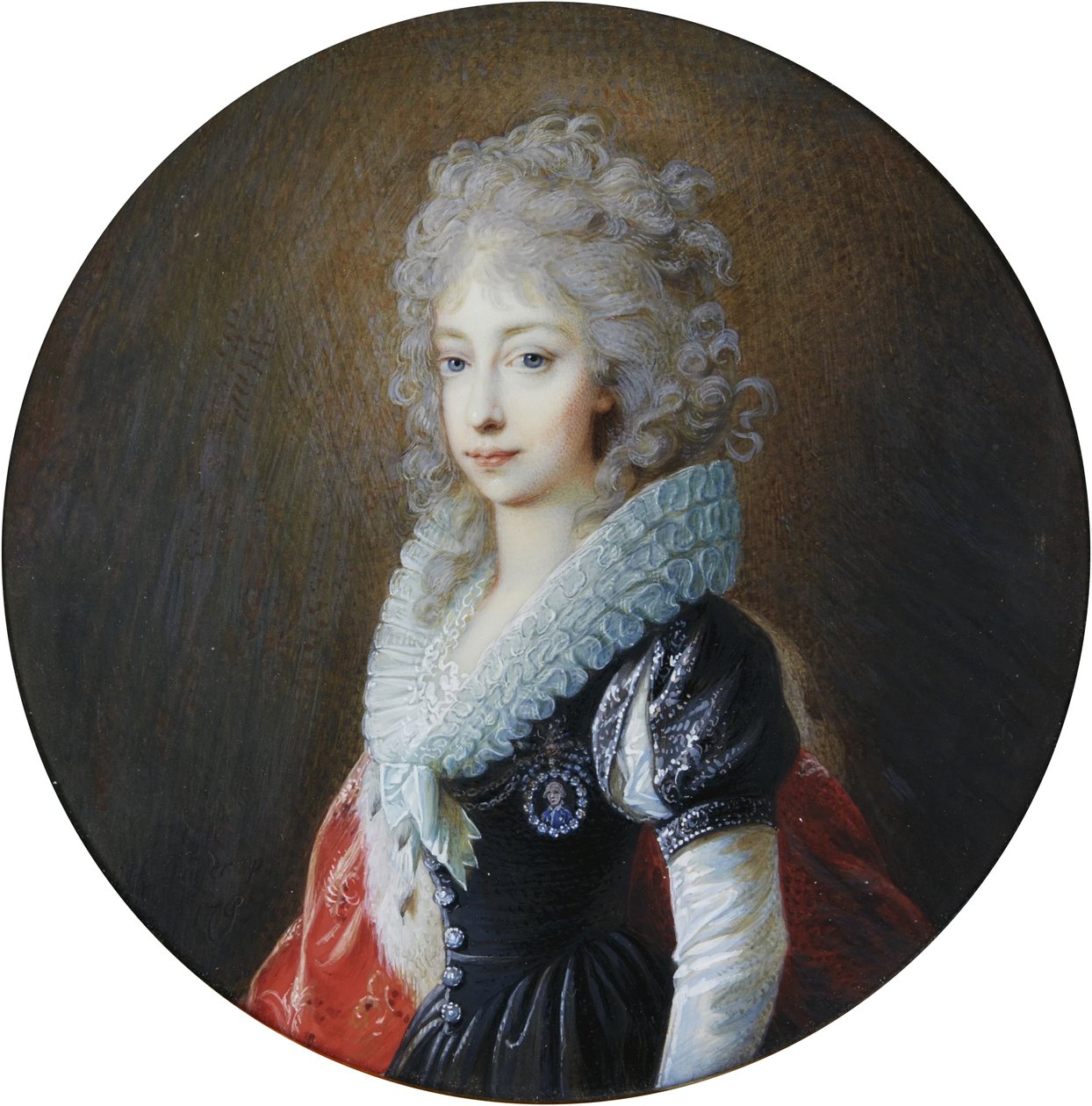 Porträtt av ärkehertiginnan Marie Clementine av Österrike, sedermera kronprinsessa av Neapel (1777-1801) av Heinrich Füger