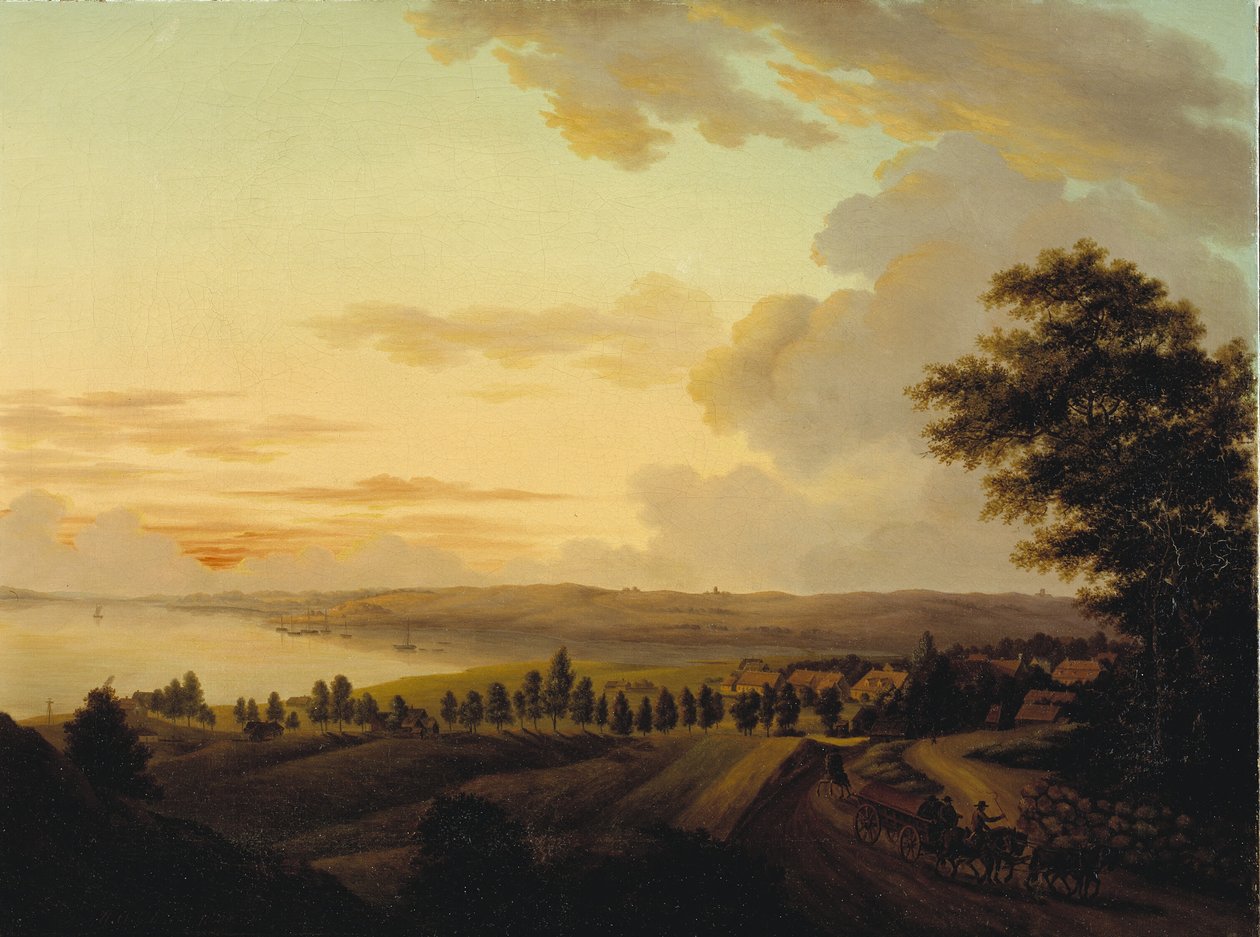 Själland landskap, kväll av Heinrich Grosch