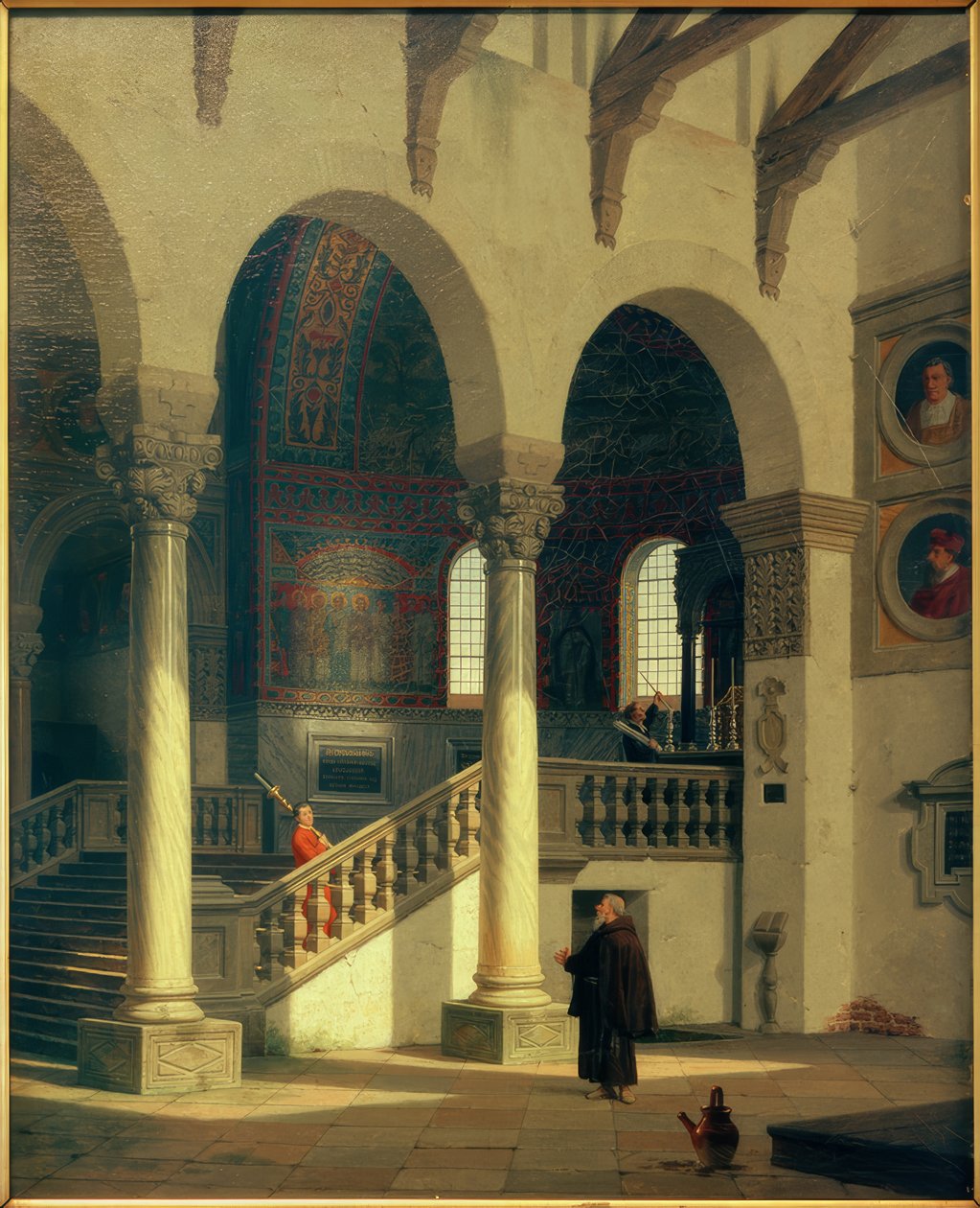 Ravenna, S.Apollinare in Classe / målning v. Heinrich Hansen av Heinrich Hansen